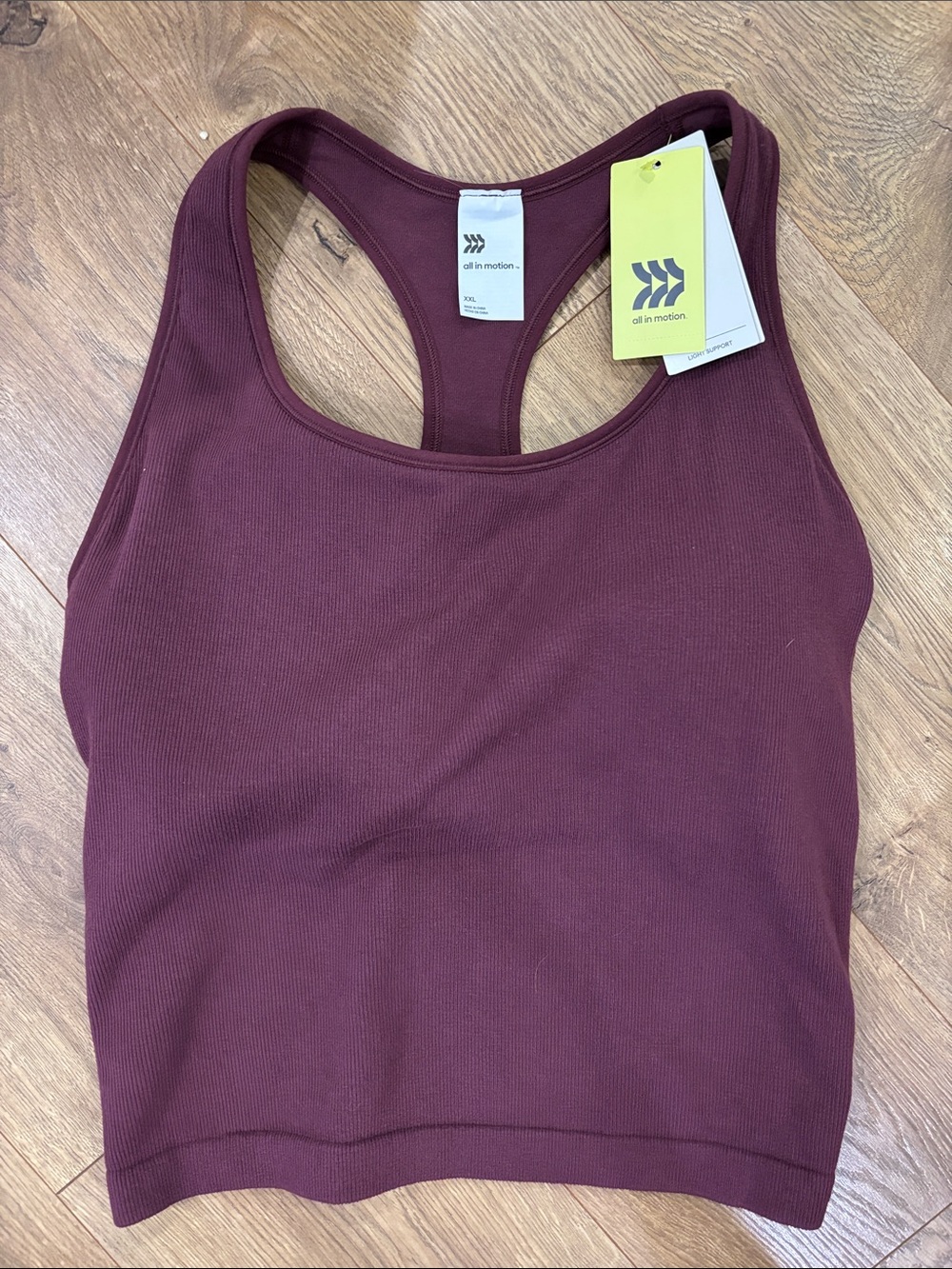 All in Motion Ribbed Tank Top – XXL Seamless Racerback Ribbed Tank - Picture 3 of 9